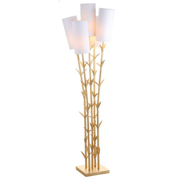 Bamboo Brass 65.5" LED Floor Lamp - JONATHAN Y